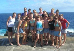 Northwestern Wildcats in Hawaii in Dec. 2006.