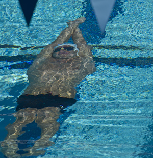 2010PANPACS Nick Thoman places first in the prelims of the 50 backstroke at the 2010 Pan Pac Championships.