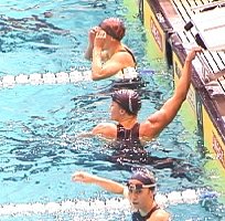Jenny Thompson after qualifying first in the 200 Free