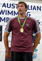 Ian Thorpe with 400 Free Gold Medal