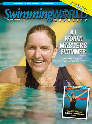 Swimming World Magazine Cover, April 2008