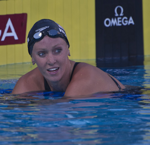 2010PANPACS Dana Vollmer wins the 100 meter butterfly at the 2010 Pan Pacific Championships.