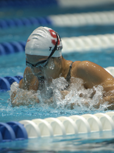 Tara Kirk wins 200 Breastroke.