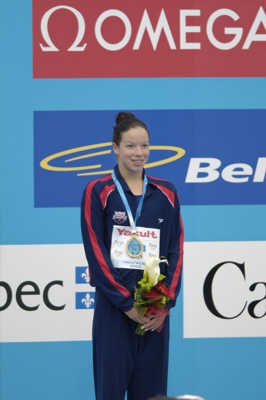 Kate Zeigler medal ceremony.