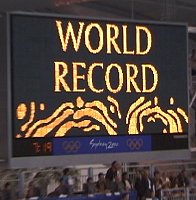 This sign came up 5 times during the opening night of the Olympics in Sydney.