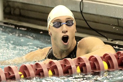 Bousquet 50 free prelim record reaction in water