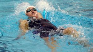 Bonnie Brandon competes in the women's 400 yard individual medley prelims during the U.S. Winter National Championships at the Texas Swimming Center.
