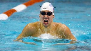 Chase Kalisz competes in the men's 400 yard individual medley prelims during the U.S. Winter National Championships at the Texas Swimming Center.