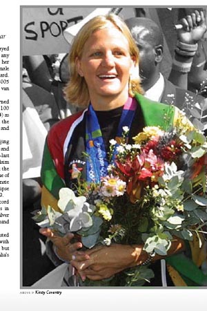 Kirsty Coventry named 2008 African Swimmer of the Year.