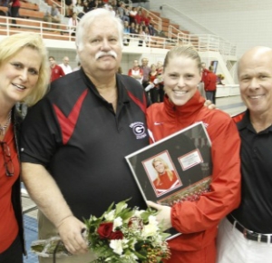 Lauren English during senior day