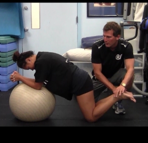 Dryland Tip: Hamstring Compact Position With Exercise Ball