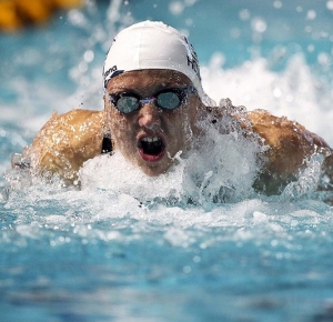 Katinka Hosszu swims in the women's 400m individual medley at the Duel in the Pool in the Georgia Tech Aquatics Center.