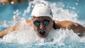 Katinka Hosszu swims in the women's 400m individual medley at the Duel in the Pool in the Georgia Tech Aquatics Center.