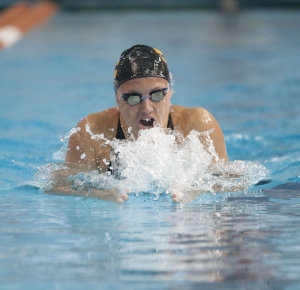 Katinka Hosszu of USC competes in the women's 200 yard individual medley during the Texas Invitational at the Texas Swimming Center.