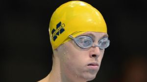 Connor Jaeger prior to competing in preliminaries of the mens 1500m freestyle in the 2012 U.S. Olympic swimming team trials at the CenturyLink Center.
