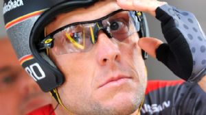 Lance Armstrong (USA) prepares for his turn in the time trial during the prologue stage of the 2010 Tour de France in Rotterdam.
