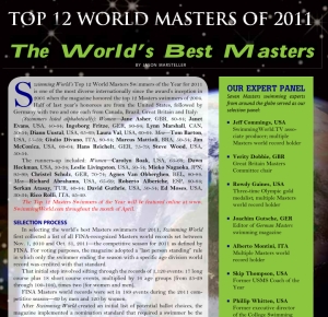 Apr12, World Masters Swimmers of the Year
