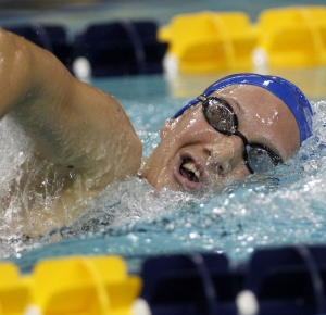 Camile Muffat swims in the finals of the women's 800 M freestyle during the 2011 USA Swimming National Championships at the Georgia Tech Aquatic Center.