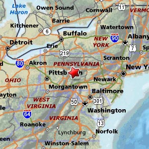 Ohio State at Penn State Meet of the Week Map