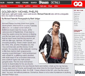 Michael Phelps named a 2008 GQ Man of the Year