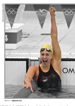 Stephanie Rice named 2008 Female Pacific Rim Swimmer of the Year.