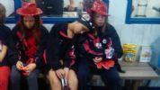 Scarborough Swim Club @ Div. 2 team champs Brantford, Ontario with Evelyn Heuss-Surkos sleeping