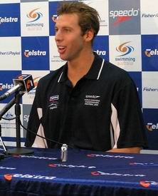 Grant Hackett at press Conference - announced WC team Captain