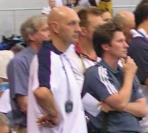 AIS coach Barry Prime at World Cup Melb 2004 - coaching director Swim Ireland