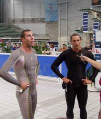 Hackett and Thorpe after Aust Oly trials 200 final