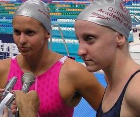 lenton and schipper after finishing in dead heat 100 fly aust chamops 05