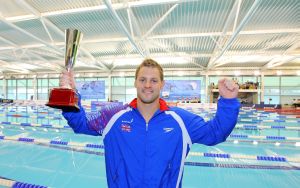 Liam Tancock at the GBR vs. GER Duel in the Pool
