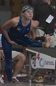 Natalie Coughlin Stretching at 2004 NCAAs