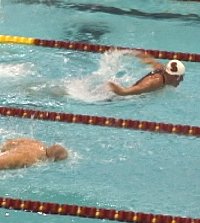 Adam Messner winning the 200 Fly