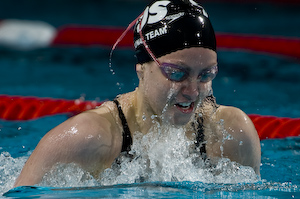 Ashley Danner wins 200 Breaststroke at 2008 Toyota Grand Prix at OSU.