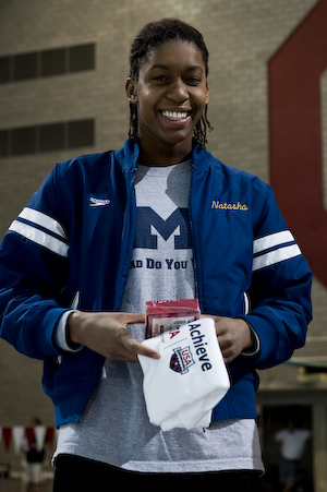 Natasha Moodie wins 50 Free at 2008 Toyota Grand Prix at OSU.