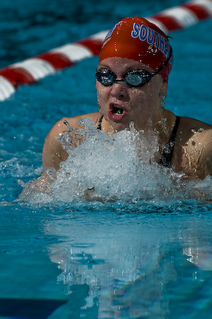 Lindsay Rogers wins 100 Breaststroke at 2008 Toyota Grand Prix at Ohio State University.