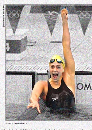 Stephanie Rice named 2008 Female World Swimmer of the Year.