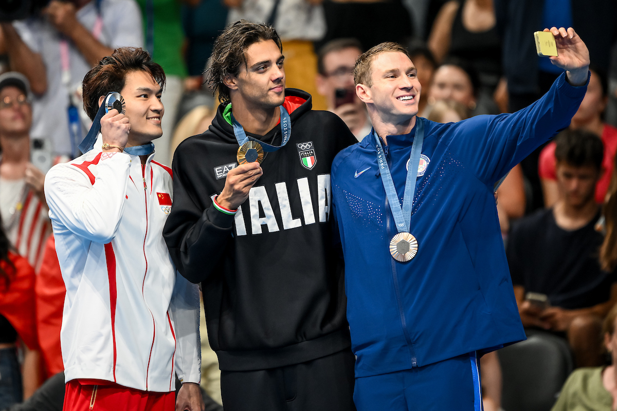 Xu Jiayu, Thomas Ceccon, Ryan Murphy.