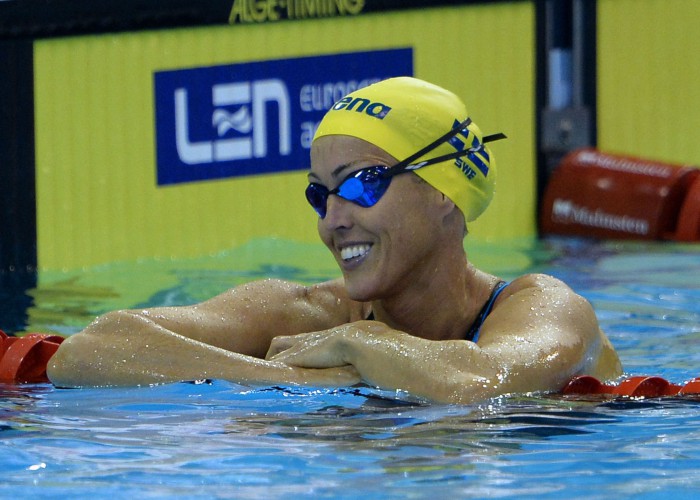 Gian Mattia D'Alberto / lapresse 18-08-2014 Berlino sport 32mi Campionati Europei LEN di nuoto nella foto: Therese Alshammar SWE Gian Mattia D'Alberto / lapresse 18-08-2014 Berlin 32rd LEN European Swimming In the photo: Therese Alshammar SWE