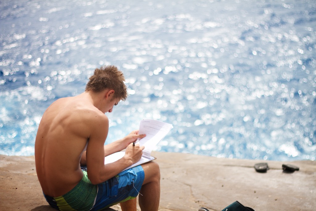 Beach Studying - School
