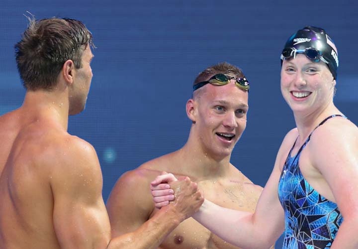 matt grevers, caeleb dressel, lilly king, morning splash, mixed medley relay, 2017 fina world championships