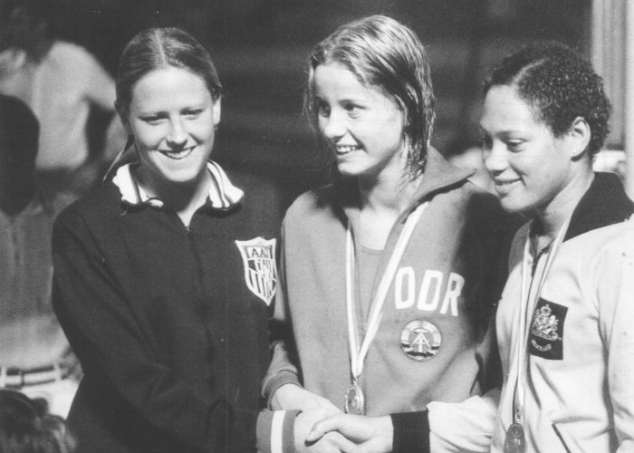 Shirley Babashoff Kornelia Ender and Enith Brigitha 1973