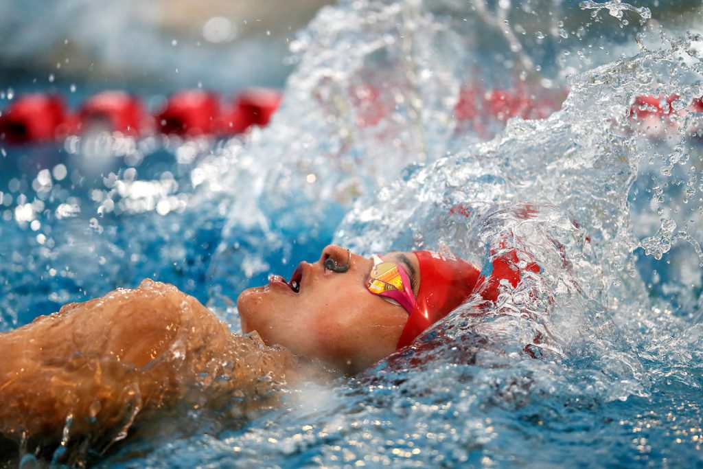 Taiko Torepe-Ormsby (100m back) in action during the Swimming New Zealand Short Course Championships,Owen G Glenn National Aquatic Centre, Auckland, New Zealand, Wednesday 4 October 2017. Photo: Simon Watts/www.bwmedia.co.nz