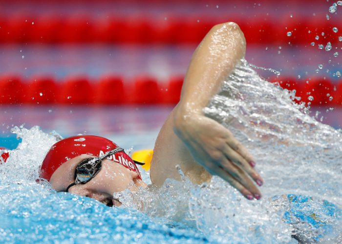 Rebecca Adlington of Great Britain competes in the women's 800m Freestyle Heats during the Swimming competition held at the Aquatics Center during the London 2012 Olympic Games in London, Great Britain, Thursday, Aug. 2, 2012. (Photo by Patrick B. Kraemer / MAGICPBK)