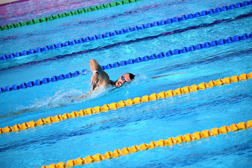 Kyle Chalmers alone in lane GC Camp Feb 21 4