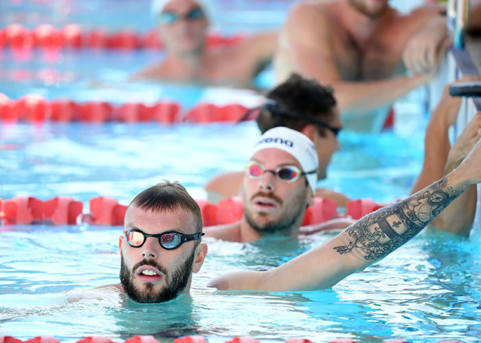 Kyle Chalmers with James Roberts GC Camp Feb 21 3