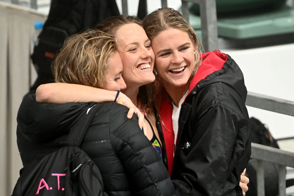 Ariarne Titmus, Ellie Cole and Shayna Jack COLE_4702