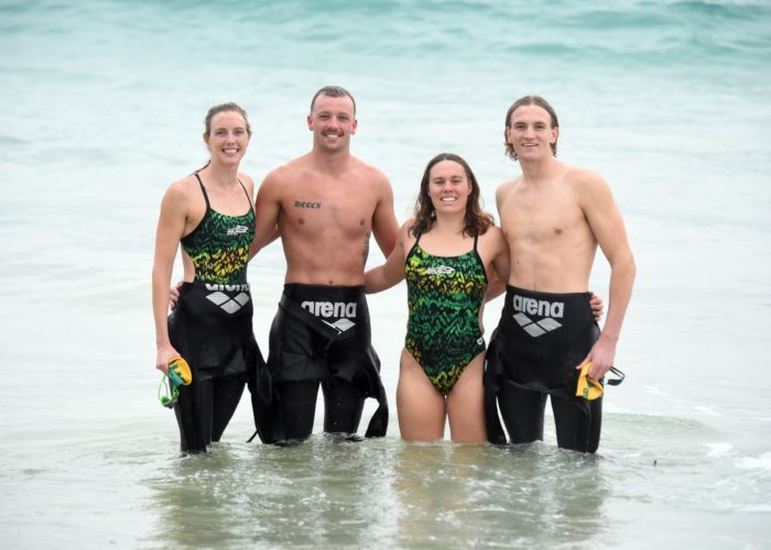 TEAM AUS Kareen lee, Kai Edwards, Chelsea Gubecka and Kyle Lee