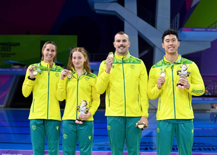 CG2022 4x100 Mixed Free Emma McKeon, Mollie O'Callaghan Kyle Chalmers and Will Yang 2