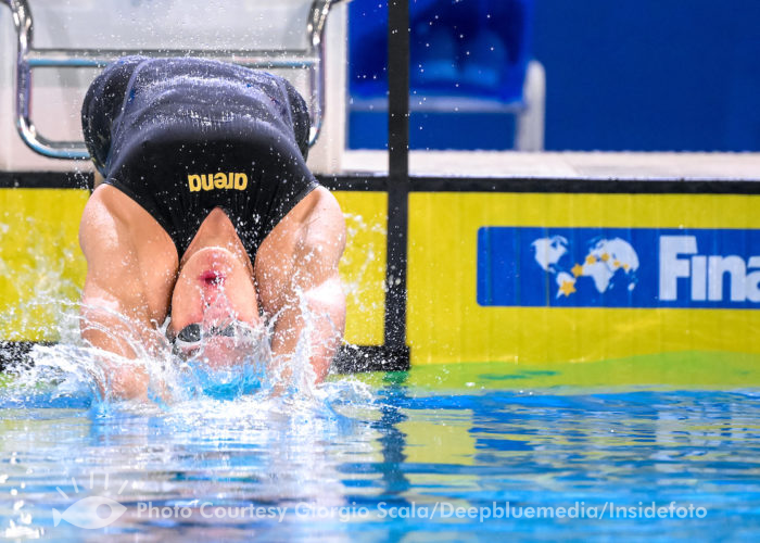 Kira Toussaint of The Netherlands competes in the 100m Backstroke Women Semifinal during the FINA Swimming Short Course World Championships at the Melbourne Sports and Aquatic Centre in Melbourne, Australia, December 13th, 2022. Photo Giorgio Scala / Deepbluemedia / Insidefoto